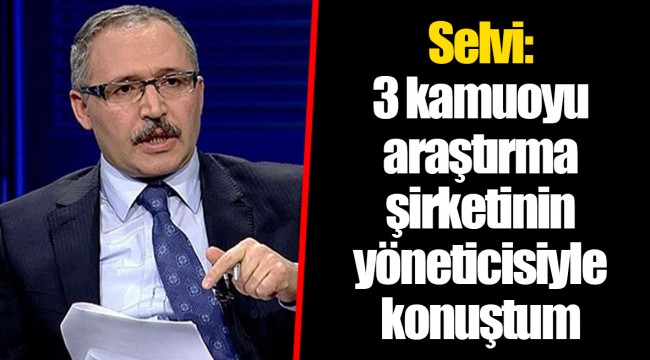 Selvi: 3 kamuoyu araştırma şirketinin yöneticisiyle konuştum