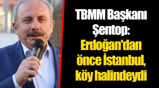 TBMM Başkanı Şentop: Erdoğan'dan önce İstanbul, köy halindeydi