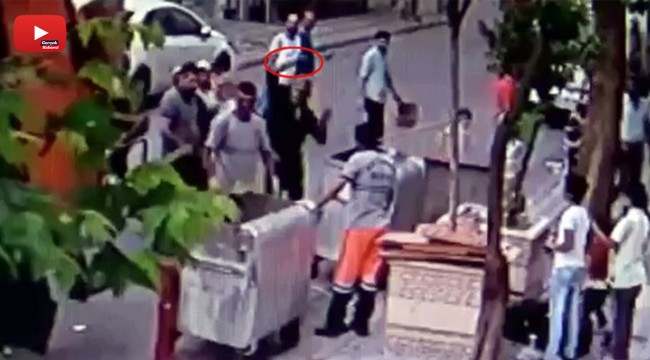 Temizlik işçisine baltalı saldırı kamerada