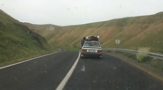 Trafikte tehlikeli yolculuk