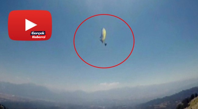 1 kişinin öldüğü yamaç paraşütü kazası amatör kamerada