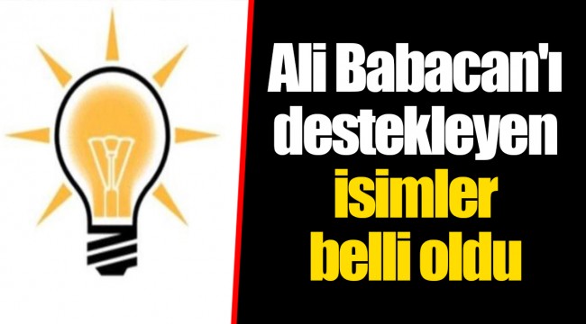 Ali Babacan'ı destekleyen isimler belli oldu
