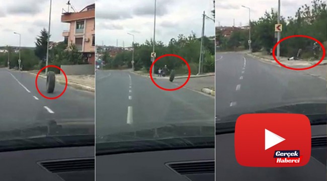 Araba tekerleği küçük çocuğa böyle çarptı