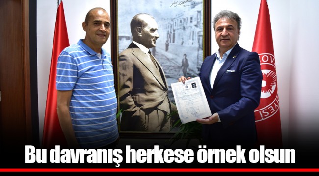 Bu davranış herkese örnek olsun