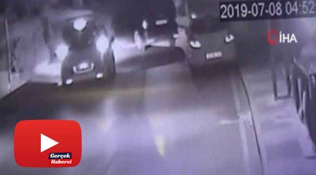 Halı çalan hırsızlarla polisin kovalamacası kamerada