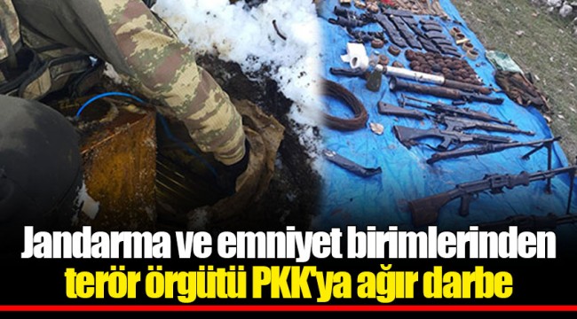 Jandarma ve emniyet birimlerinden terör örgütü PKK'ya ağır darbe
