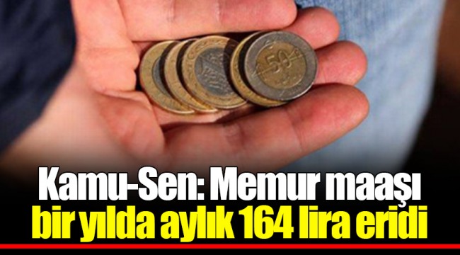 Kamu-Sen: Memur maaşı bir yılda aylık 164 lira eridi
