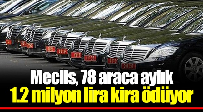 Meclis, 78 araca aylık 1.2 milyon lira kira ödüyor