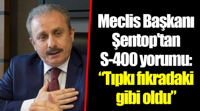 Meclis Başkanı Şentop'tan S-400 yorumu: "Tıpkı fıkradaki gibi oldu"