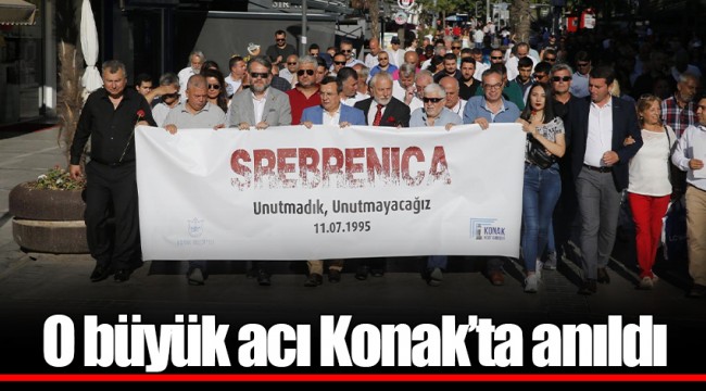 O büyük acı Konak’ta anıldı