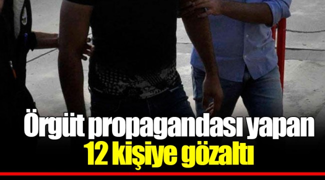 Örgüt propagandası yapan 12 kişiye gözaltı