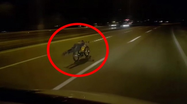 Otobanda motosikletle ölümüne yolculuk