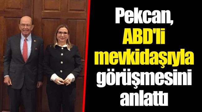 Pekcan, ABD'li mevkidaşıyla görüşmesini anlattı