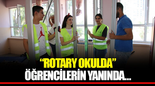 “ROTARY OKULDA” ÖĞRENCİLERİN YANINDA…
