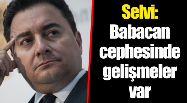 Selvi: Babacan cephesinde gelişmeler var