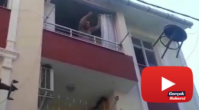 Sinir krizi geçiren kadın evi yaktı