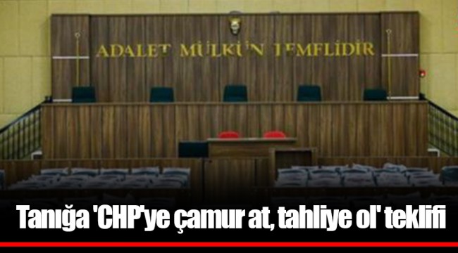 Tanığa 'CHP'ye çamur at, tahliye ol' teklifi