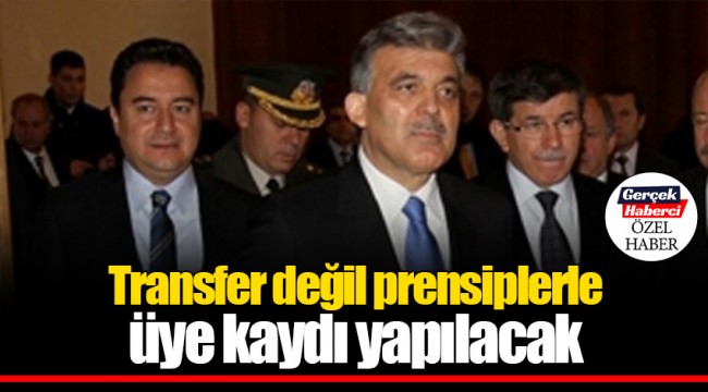 Transfer değil prensiplerle üye kaydı yapılacak