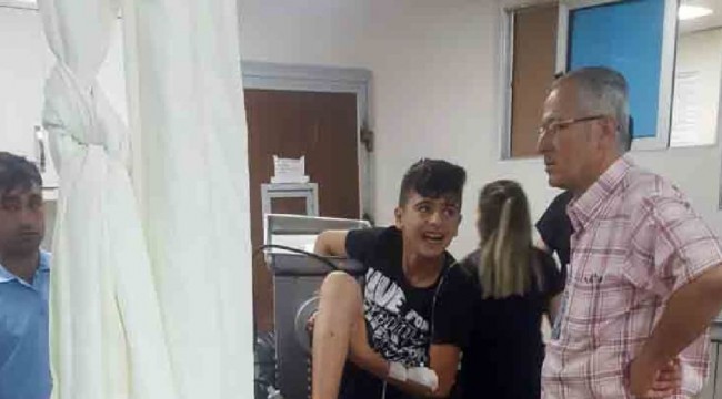 14 yaşındaki çocuk elini kaptırdığı kıyma makinesi ile hastaneye götürüldü