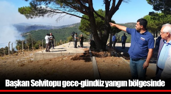 Başkan Selvitopu gece-gündüz yangın bölgesinde
