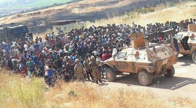 Binlerce kişi İdlib'den Türkiye sınırına akın etti