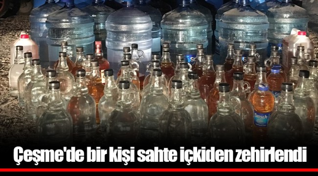 Çeşme'de bir kişi sahte içkiden zehirlendi