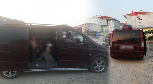 Dilenciler lüks araçta yakalandı
