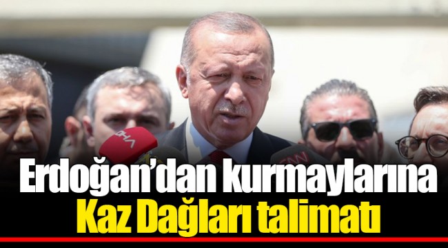 Erdoğan’dan kurmaylarına Kaz Dağları talimatı