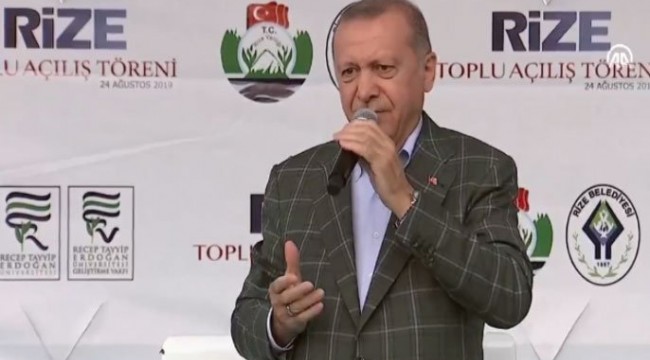 Erdoğan: İstanbul'u sel bastı beyefendi tatilde, daha dün bir bugün iki