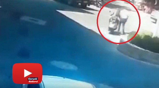 Film gibi kaza! Aynı kişiye 2 kere çarptı