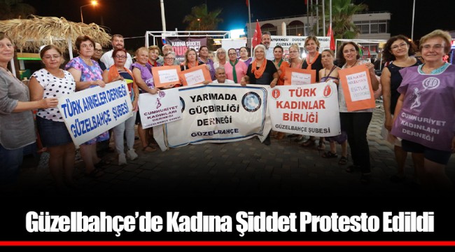 Güzelbahçe’de Kadına Şiddet Protesto Edildi