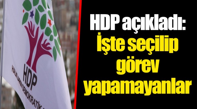 HDP açıkladı: İşte seçilip görev yapamayanlar