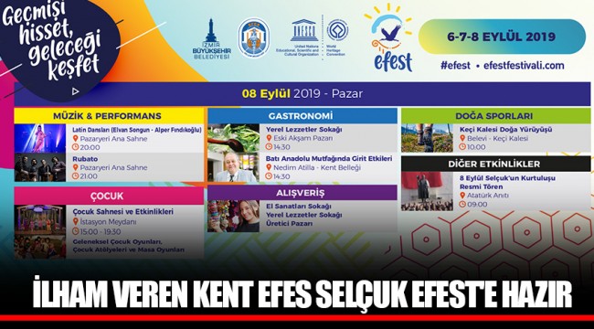 İLHAM VEREN KENT EFES SELÇUK EFEST'E HAZIR...