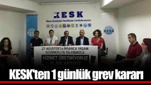 KESK'ten 1 günlük grev kararı