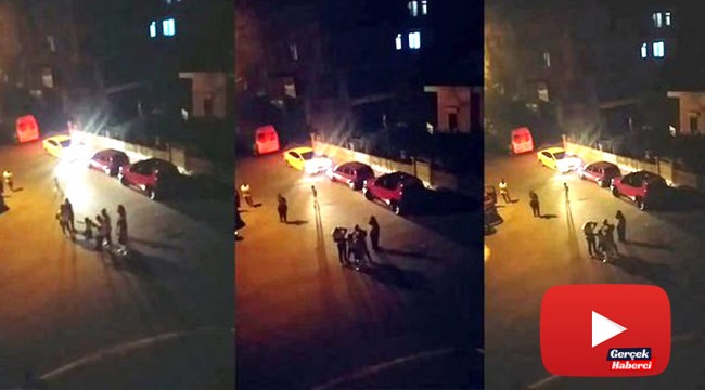 Küçük çocuğa babadan sokak ortasında dayak... O anlar kamerada