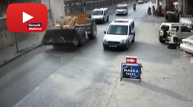 Maaşını alamayınca hem kepçeyi hem polis memurunu kaçırdı