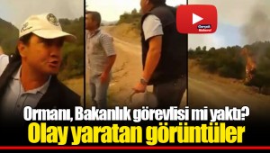 Ormanı, Bakanlık görevlisi mi yaktı? Olay yaratan görüntüler