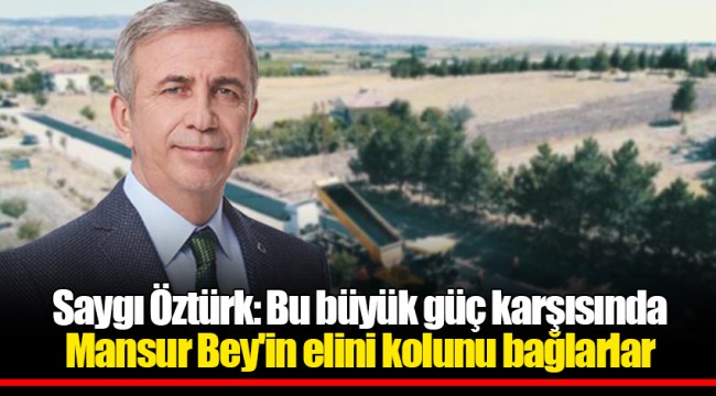 Saygı Öztürk: Bu büyük güç karşısında Mansur Bey'in elini kolunu bağlarlar