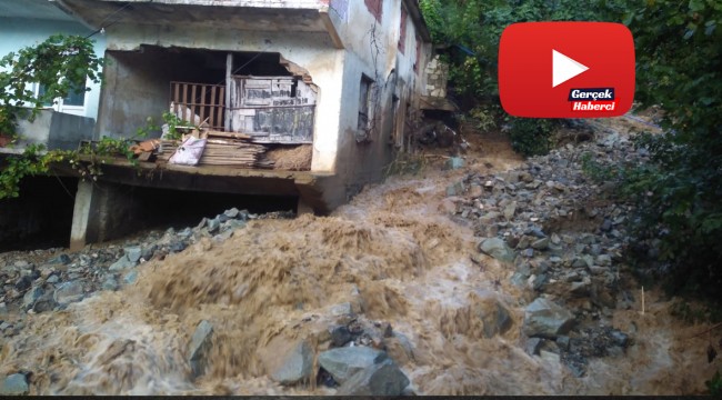 Trabzon'da şiddetli yağış hasara yol açtı