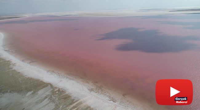 Tuz Gölü pembe renge büründü