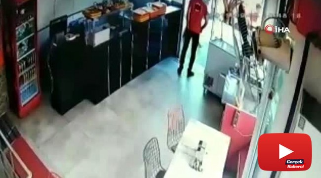 15 saniyede kasayı soyan hırsız kameraya yakalandı