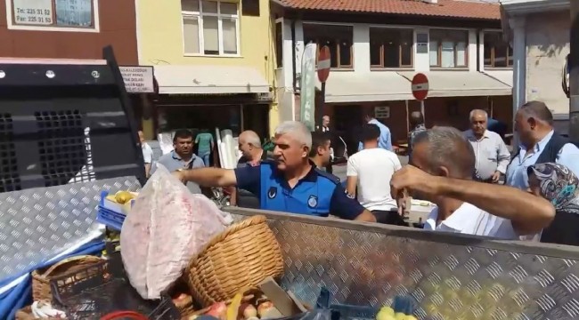 80 yaşındaki kadının meyvelerine zabıta el koydu