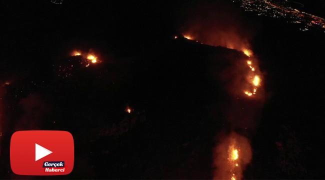 Alevlerin önünü drone sayesinde kestiler