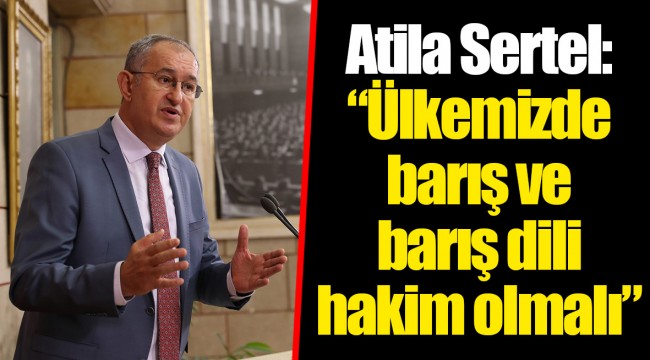 Atila Sertel: “Ülkemizde barış ve barış dili hakim olmalı”