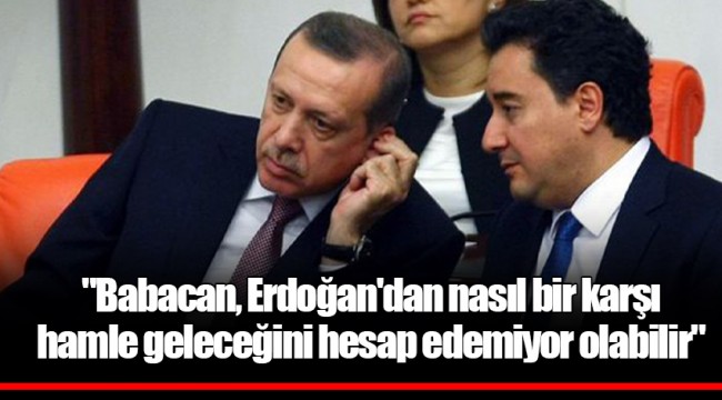 "Babacan, Erdoğan'dan nasıl bir karşı hamle geleceğini hesap edemiyor olabilir"