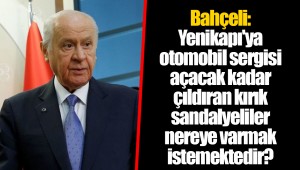 Bahçeli: Yenikapı'ya otomobil sergisi açacak kadar çıldıran kırık sandalyeliler nereye varmak istemektedir?