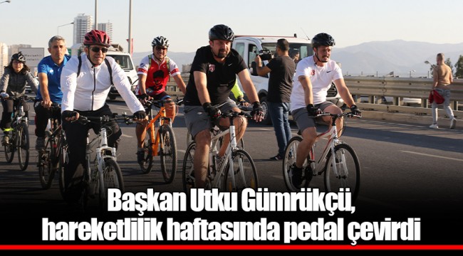Başkan Utku Gümrükçü, hareketlilik haftasında pedal çevirdi