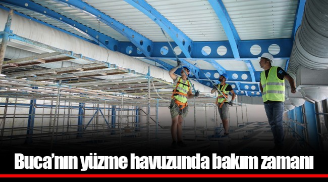 Buca’nın yüzme havuzunda bakım zamanı