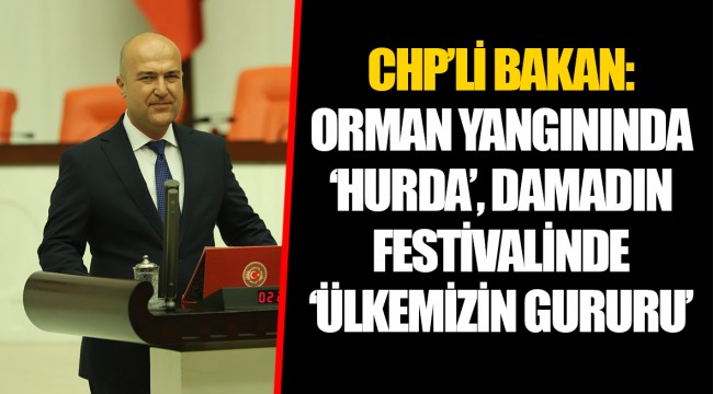 CHP’Lİ BAKAN: ORMAN YANGININDA ‘HURDA’, DAMADIN FESTİVALİNDE ‘ÜLKEMİZİN GURURU’