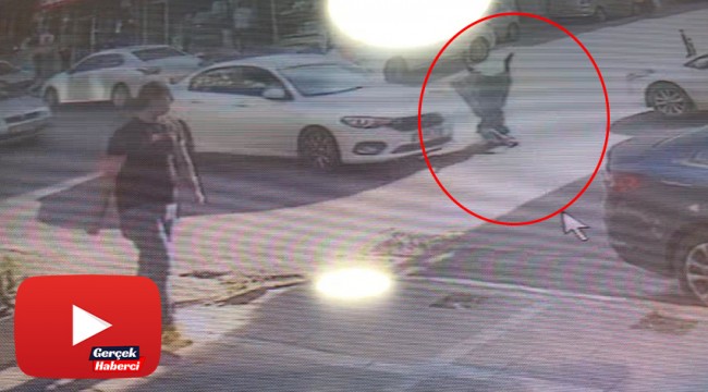 Esenyurt’ta karşıdan karşıya geçen kadına otomobilin çarptığı anlar kamerada